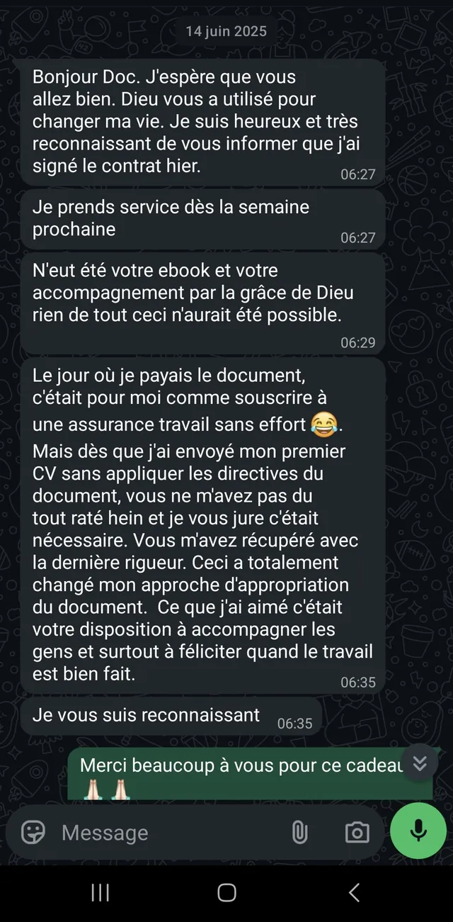Avis d'un participant au bootcamp Révèle ton Potentiel Pro