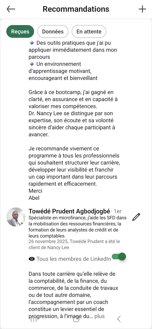 Avis d'un participant au bootcamp Révèle ton Potentiel Pro