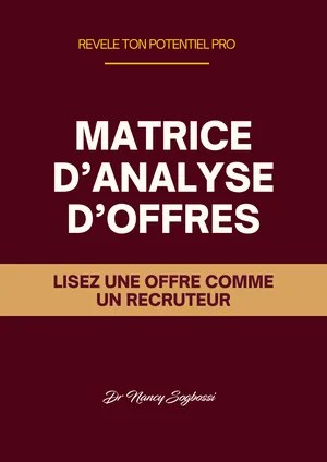 Matrice d'analyse d'offres