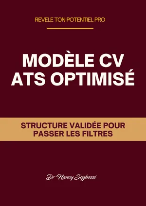 Modèle CV ATS optimisé