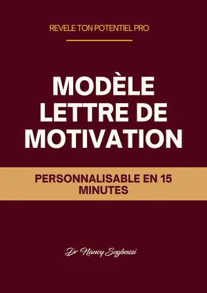 Modèle lettre de motivation